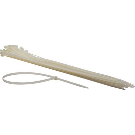 Jeu dattaches de cable en nylon - 88 x 750 mm - blanc 50 pieces 1042480 1042480
