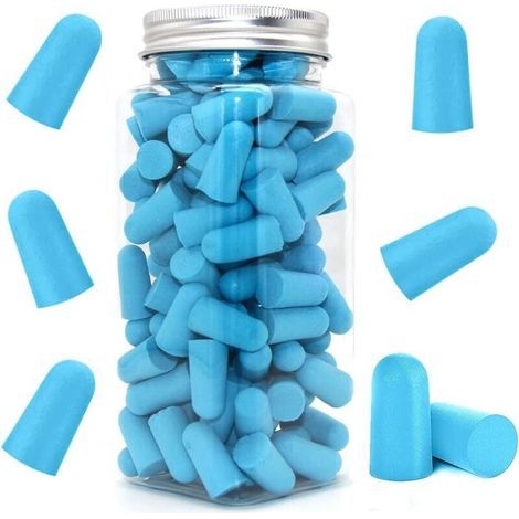 Soft foam earplugs, 38 dB – Maximum noise reduction – Comfortable and reusable – For sleeping, studying, concerts (1/5)