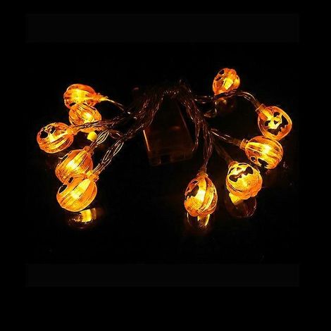 Cadeaux pour Halloween- B03 1.5M 10LED LED String Lights Pumpkin Ghost Skull Lights Battery Operated Outdoor Home Party Decor Supplies (1/5)