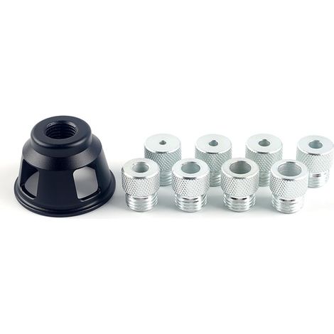 Guide de perçage vertical à 8 trous avec manchon de 3 à 8 mm pour projets de travail du bois, durabilité et précision (1/5)