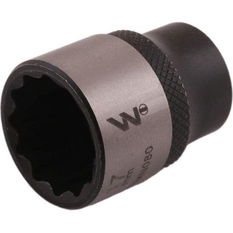 Vaso 3/8" de doce puntos. 17 mm. CrV50BV30. DIN 3124. Waryński (1/3)