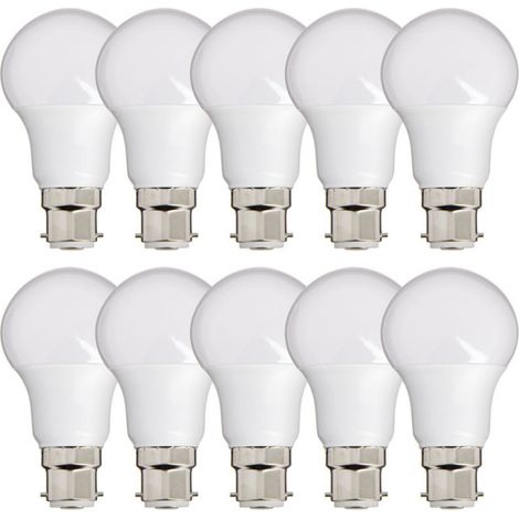 Xanlite – Ampoules LED A60 B22 10W équivalent 60W – 806 lumens – Blanc chaud 2700K – Lot de 10 – PACK10EB806G