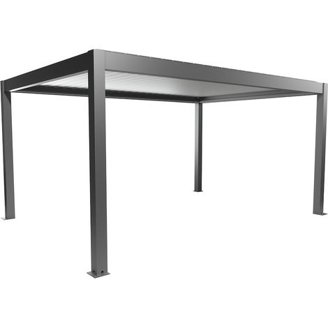 Pergola Gr. 5 x 3,5 quarzgrau/silber-metallic