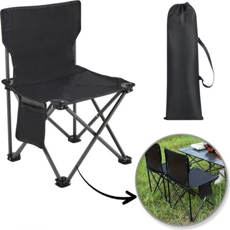 Silla plegable para camping, pesca o senderismo con bolsillo KRT12CZ (1/5)