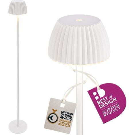 LED Stehlampe kabellos LED Stehleuchte Standleuchte Akku Wohnzimmer dimmbar