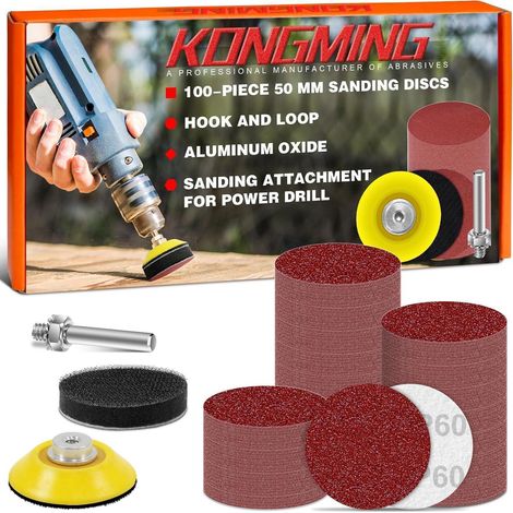 Schleifscheiben 50mm Klett Körnung 60 100 Akkuschrauber P60 (1/5)