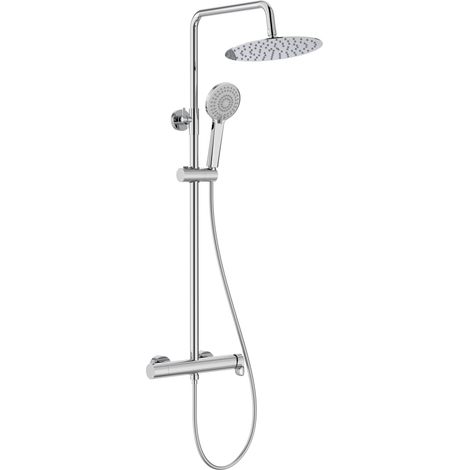 Columna de ducha monomando con altura regulable - Plus Round VEGA PLUS - ROCA Acabado: Cromado