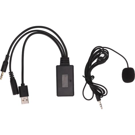 Module Bluetooth 5.0 Voiture Kit Mains Libres Microphone Câble 1.5m Adaptateur AUX IN pour Auto (1/5)