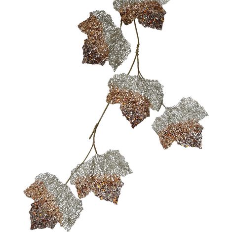 Ramo decorativo natalizia, color marrone, decorazione per interno ed esterno da 120 cm
