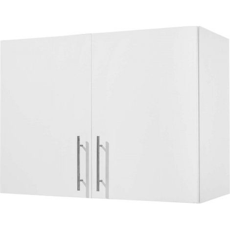 Armario de Pared Colgante para Lavandería, Amplio y Adaptable, 2 Niveles con Estante Ajustable, 2 Puertas, Apto para Cocina, Baño, Lavandería, 40,6 x 81,3 x 61 cm, Armario Superior Blanco (1/5)