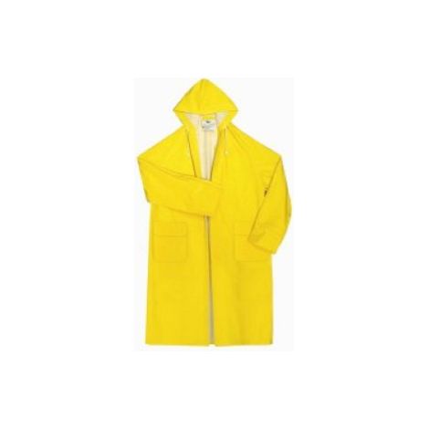 Cappotto impermeabile anipioggia antivento da lavoro con cappuccio tg XL giallo (1/2)