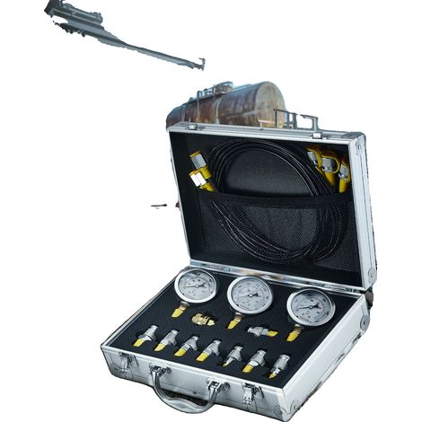 Kit de test de pression hydraulique, acier inoxydable durable, mesures polyvalentes, BLANC (1/2)