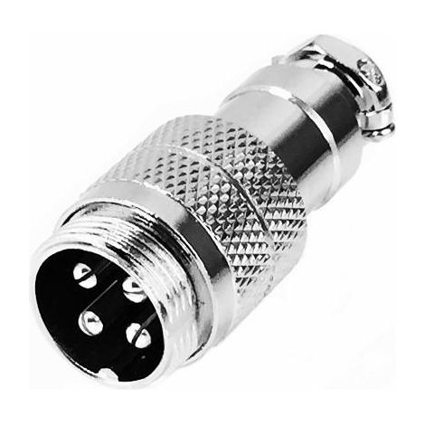 Connecteur Microphone mâle 4 broches Rallonge filetée 10.230/4/p
