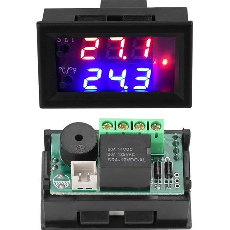 Termostato elettronico con microcomputer e display digitale regolabile DC 12V, regolatore di temperatura intelligente con sonda sensore impermeabile (1/4)