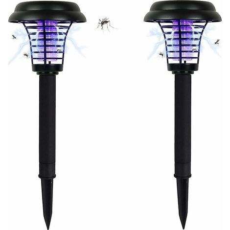 Ensemble de 2 lampes anti-moustiques solaires d'extérieur, répulsif anti-moustiques électronique (1/5)