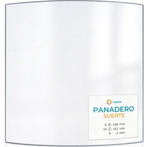 Vitre Panadero SUERTE - Verre Courbe pour poêle à bois - 428 x 452 mm (A x H) - 4 mm
