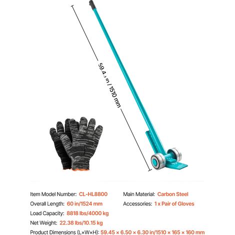 Palanca elevadora, gran capacidad de carga, diseño ergonómico del mango, 3995 kg (1/2)