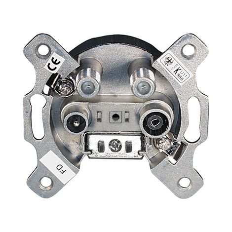 Transmedia FD9SETCWIL - Antennenstecker de mit Rahmen und Abdeckung (2 dB), Farbe white (1/4)