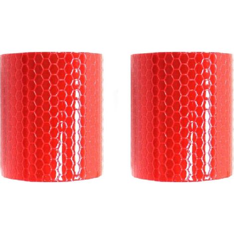 Ruban réfléchissant haute intensité auto-adhésif, étanche, marquage de sécurité, 50 mm x 3 m, 2 rouleaux, rouge (1/5)