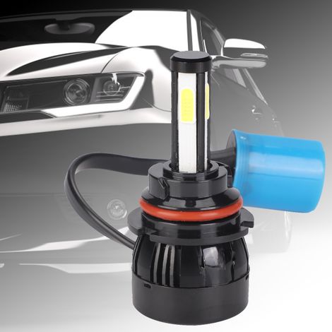 Lot de 2 ampoules LED G20 9007 80W blanc brillant avec alimentation intégrée pour phares de voiture (4 côtés) (1/5)
