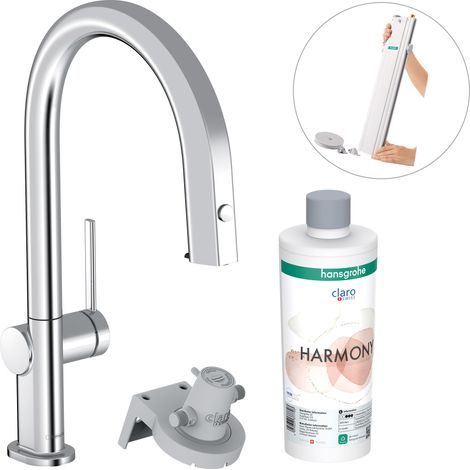 Hansgrohe Aqittura M91 - Miscelatore da lavello, con bocca di erogazione estraibile e funzione di filtraggio, sBox, cromo 76800000 (1/5)