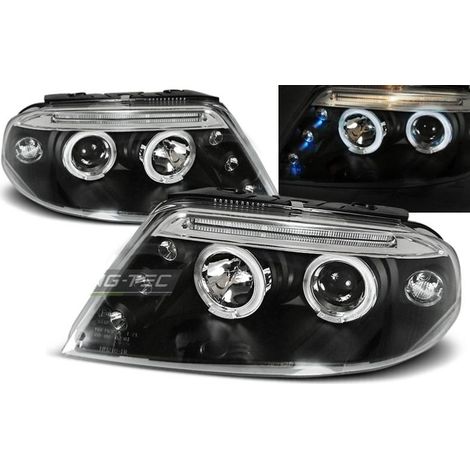 Paire de feux phares VW Passat 3BG 00-05 angel eyes Noir-27362009 (1/4)