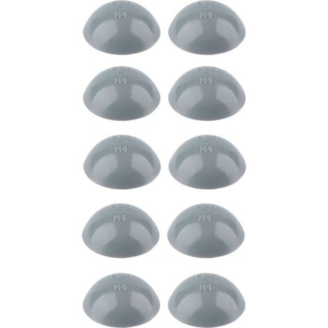 10x Cache vis lèvre d'étanchéité Ø18mm tête cylindrique bombée zebra pias tôle gris (1/2)