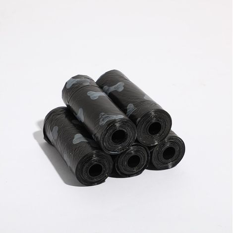 Sacs pour le nettoyage extérieur lors des promenades canines, format rouleau pratique (5 rouleaux,15 sacs par rouleau) (1/2)