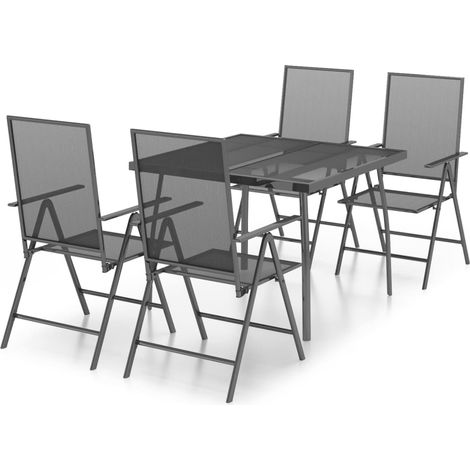 Maison Exclusive - Set da Pranzo da Giardino 5 pz in Acciaio Antracite