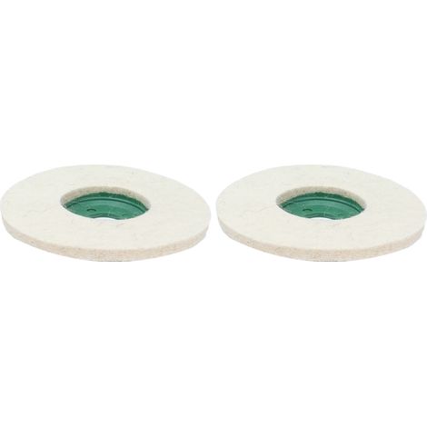 2 Pièces Disque de Laine Feutre 5" pour Polissage avec Meuleuse d'Angle, Accessoires Abrasifs Doux