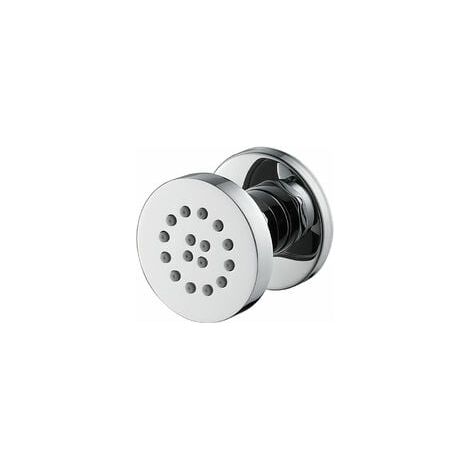 Chorros laterales cromados ajustables de latón, boquilla redonda para ducha de pared, chorros de masaje para accesorios de baño, 50 x 50 mm, 1 unidad (1/5)