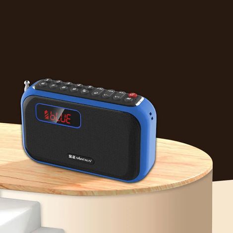 Mini radio FM de poche, écran LED, récepteur radio haute sensibilité, haut-parleur Bluetooth avec caisson de basses, microphone et fonction d'enregistrement. (1/5)
