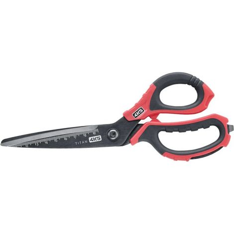 4K5 Tools 600.500A Ciseaux universels gauchers, droitiers noir/rouge (1/2)