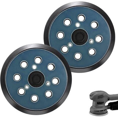 Pair 2Pcs Plateau Ponceuse pour Makita 125mm, Plateau de Ponçage 8 trous pour Makita BO 5010, 5030, 5031, 5041, DeWalt DW420, DW421, Porter Cable 390, 382, 343 (1/5)