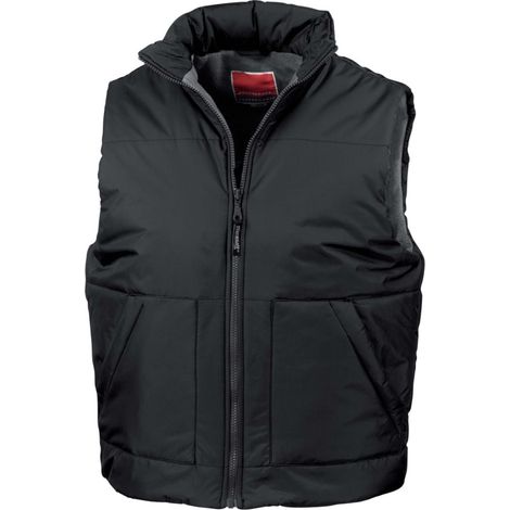 Bodywarmer de travail Result DOUBLÉ POLAIRE Noir XXL