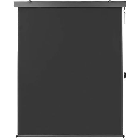 Store vertical, design rétractable, caractéristiques résistantes aux intempéries, Gris 140cm x 250cm (1/2)