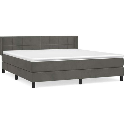 Maison Exclusive - Boxspringbett mit Matratze Dunkelgrau 180x200 (1/5)