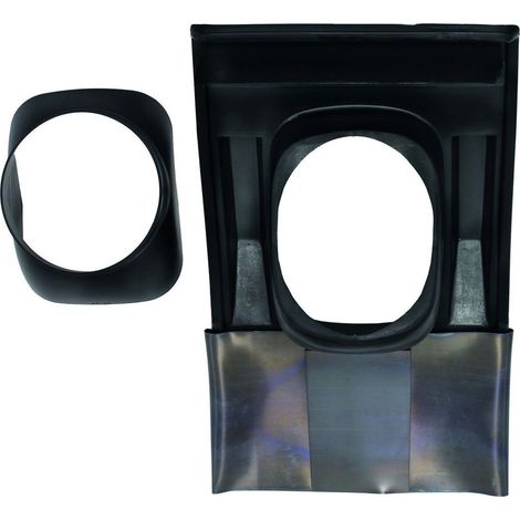 Vaillant Kunststoff-Universalpfanne für Schrägdach (25-50 Grad Neigung) schwarz, 009076 (1/2)