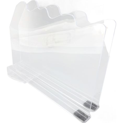 Lot de 2 séparateurs réglables en plastique transparent pour étagère dressing rangement placard bureau cuisine chambre (1/5)