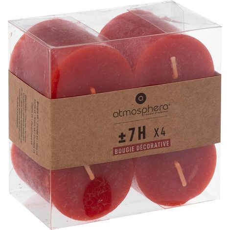 Rustikale Kerze - rot - 60g