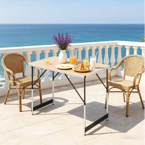 tavolo pranzo 100x60 pieghevole regolabile MDF HAVRYA (1/5)