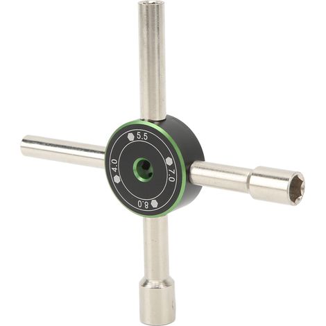 Clé Universelle 4 en 1 pour Armoire Électrique, Porte d'Ascenseur et Compteur d'Eau - 4 à 8mm - Vert (1/5)