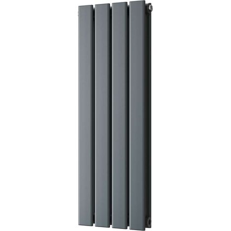 Typhoon - Anthracite Designer Radiator H800mm x W272mm Double Panel