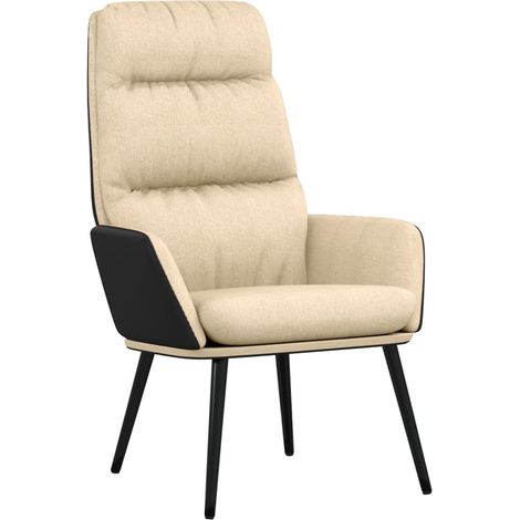 Sedia Relax Crema in Tessuto vidaXL (1/5)