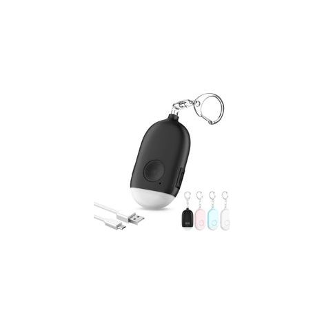 Alarme personn sûre pour femme, alarme rechargeable 130 dB approuvée par la police avec lampe de poc (1/5)