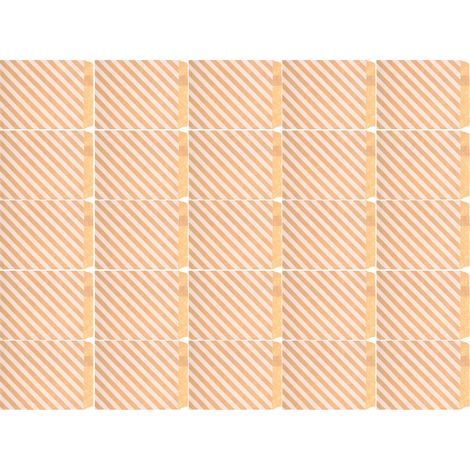 Lot de 25 sachets alimentaires pliables en papier kraft à rayures diagonales, parfaits pour emballer bonbons, noix, biscuits et autres en-cas.