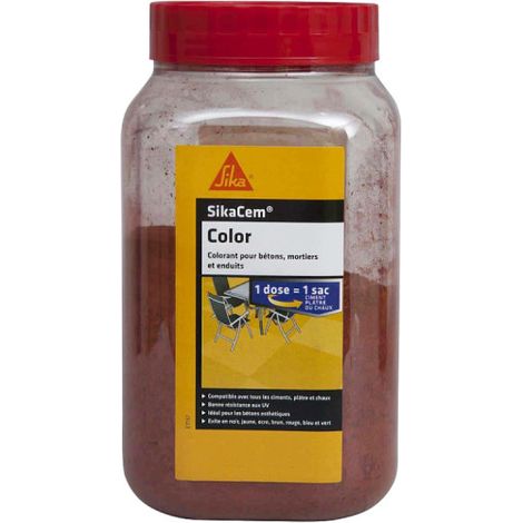 SIKA SikaCem Color - Rojo - 800g - Cemento, cal y yeso Tinte en polvo