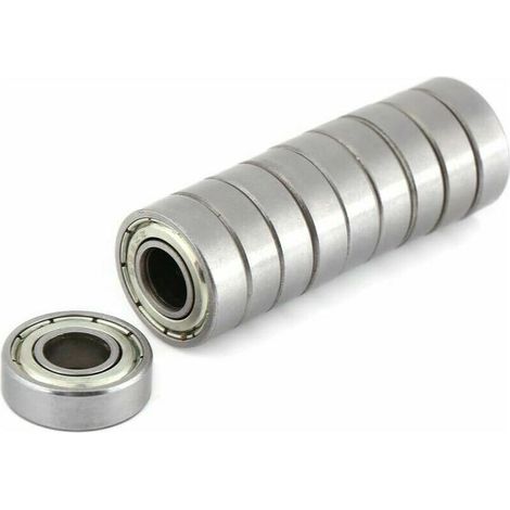 Lot de 10 roulements à billes 698ZZ – Acier durable – Résistants à la chaleur – Diamètre intérieur 8mm – Diamètre extérieur 19mm – Épaisseur 6mm