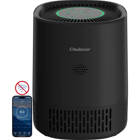 Purificador de aire, filtro HEPA H13, control inteligente, negro - sin Wi-Fi, 1,5 kg (1/2)