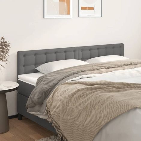 Kopfteile Grau 180x5x78/88 cm Kunstleder